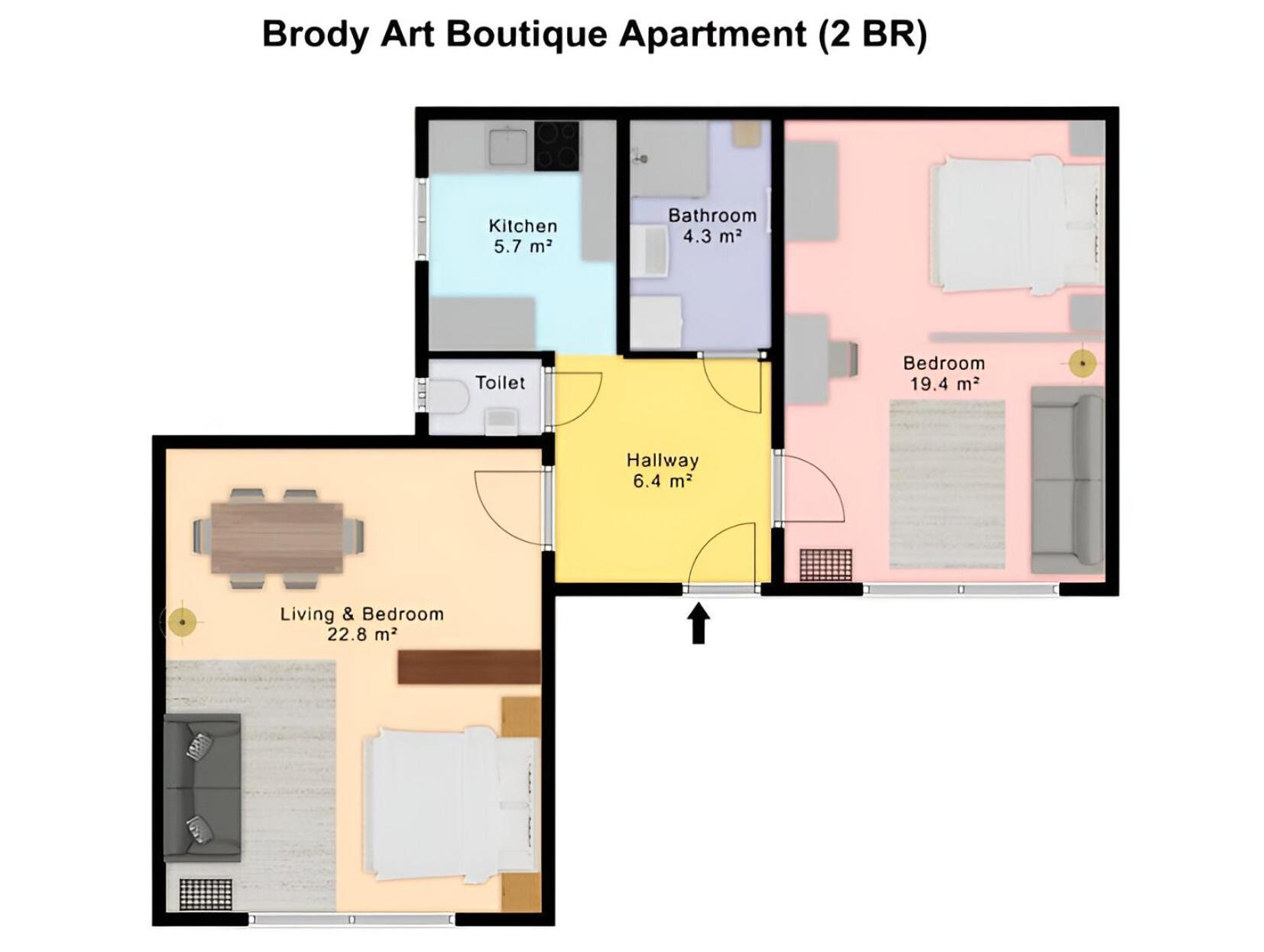 Brody Art Boutique Apartments ブダペスト 部屋 写真